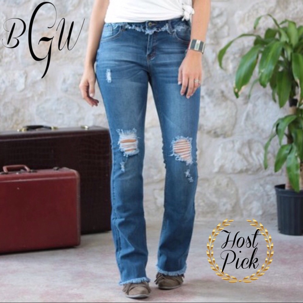 🆕5⭐️🎉HP🎉Best Seller Distressed Jeans